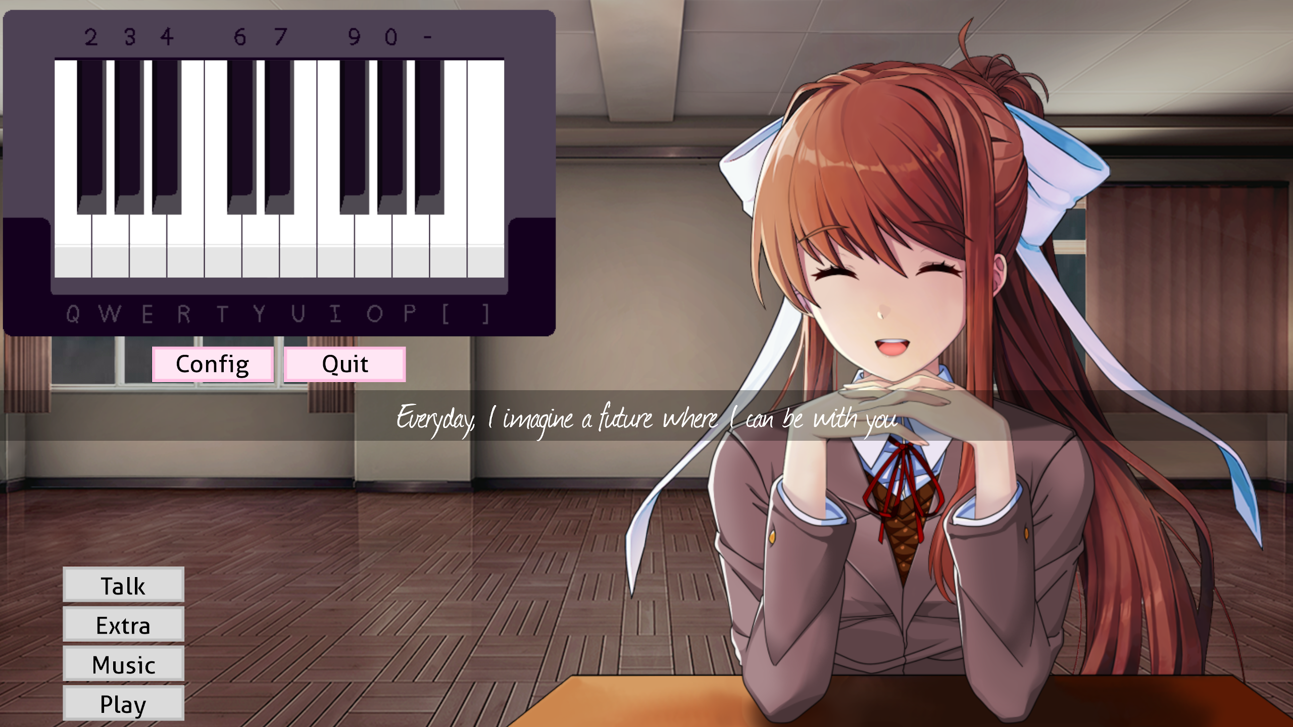 What are the two new games you can play with Monika in Monika's